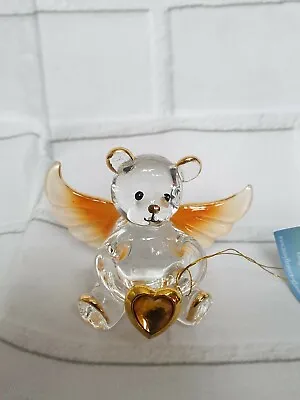 Buy Birth Stone Bear Angel Wings Glass Ornament Birthday Collectable Crystal Xmas • 7.99£