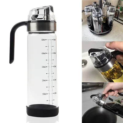 Buy 550ML Leakproof Glass Oil Pot Seasoning Pot Sauce Bottle Oil Bottle Home Kitchen • 9.39£