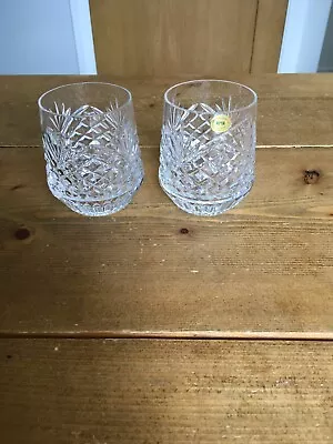 Buy Two Tyrone Crystal Whiskey Tumblers In Slieve Donard Pattern • 30£