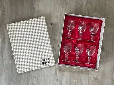 Buy Set Of 6 Stuart Crystal Sherry / Shot Glasses *boxed* *excellent* • 40£