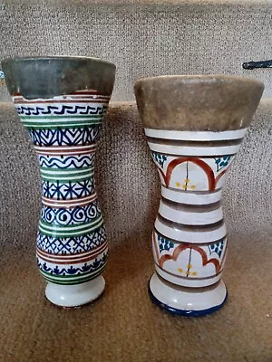 Buy Two Vintage Decorative Traditional Moroccan Taarija Drums. • 35£