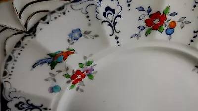 Buy Vintage Plant Tuscan Art Deco Jewelled Part Tea Plates 4+1 Flowers & Birds (40) • 18.50£