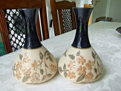 Buy Pair Antique Lovatts Langley Mill Pottery Bud Vases #5217, (1 Chipped) • 27.99£