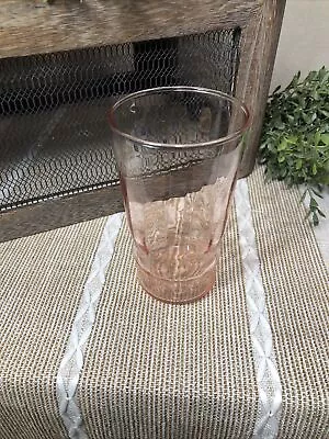 Buy Vintage 1930's Pink Depression Glass Rib Optic Water Tumbler • 11.58£