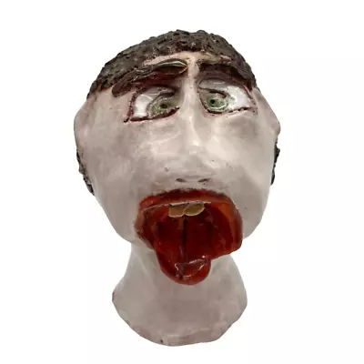 Buy Funky Vintage Studio Pottery Man's Head Sculpture • 19.92£