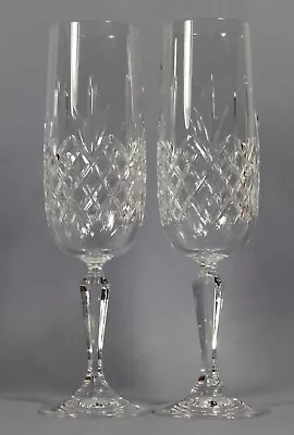 Buy Edinburgh Crystal, Kenmore, 2 X Champagne Flute Glasses, Signed 1st, 20.55cm A • 24.99£