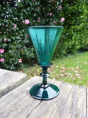 Buy  Antique Victorian Or Georgian Wine Glass Broken Off Pontil Mark • 27£