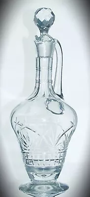 Buy Stunning Crystal Cut Glass Wine Decanter  Claret Jug - 32cm, 850g • 25£