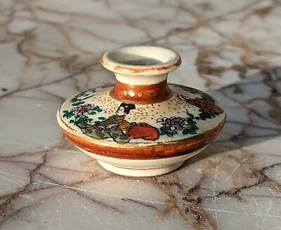 Buy Japanese Antique Satsuma Miniature Vase SIGNED - Meiji Period Pottery • 19.99£