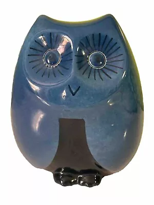 Buy Ceramiche Baldelli Italy Pottery Blue Owl Coin Bank 1950s Mid-Century Modern Art • 61.67£