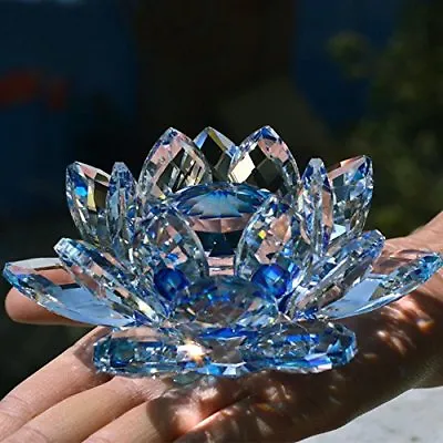 Buy Crystal Lotus Flower Ornament Large Crystocraft Home Decor_ All Colours Free P&p • 18.79£