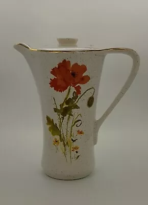 Buy Rare And Discontinued Poppy Pattern Kernewek Pottery Cornwall Coffee Pot  • 20£