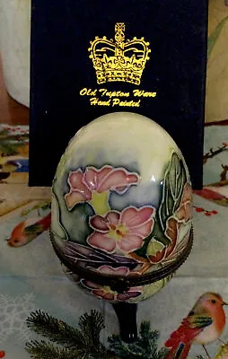 Buy Vintage Old Tupton Ware Hand Painted Egg. Trinket Box On Feet Rare Colours. • 20£
