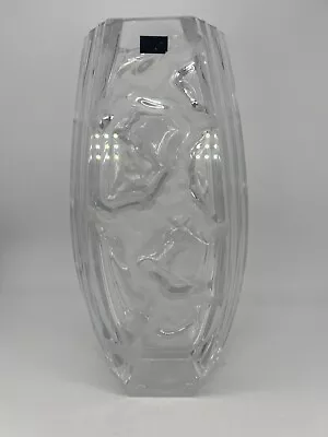 Buy Hoya River Canyon Art Deco Crystal Vase  Art Glass Japan 9” • 84.93£