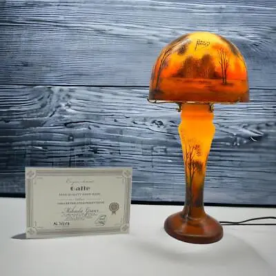 Buy Daum Nancy 2 Lights Lamp Glass Handmade Native To Romania 17inch + Certificate  • 647.96£