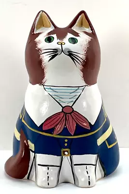 Buy Vintage Joan De Bethel Rye Pottery Cat Figurine Statue 7.5  Tall By 5.5  Wide • 27.50£