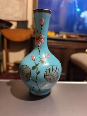 Buy Antique 19th Century Turquoise Glass Vase • 9.99£
