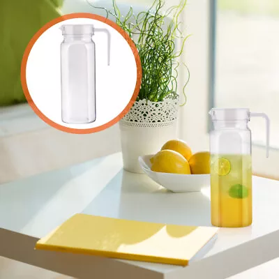 Buy  Cold Water Jug Broken-Resistant Ice Tea Glass Thickened Bottle With Cover Juice • 12.65£