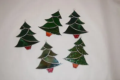 Buy 4 X Stained Glass Christmas Tree Christmas Decoration's • 28£