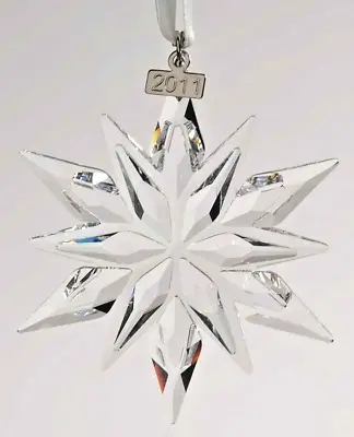 Buy Swarovski Crystal  2011 ANNUAL CHRISTMAS ORNAMENT  Original Box & Cover & Cert. • 95£