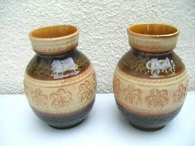 Buy Vintage West German Vases Pots Mid Century Pair ( BAY 660 17 ) • 22.99£
