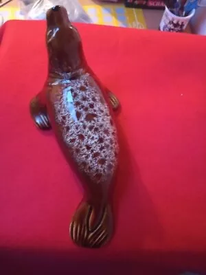 Buy Fosters Studio Vintage Ceramic Seal Sea Lion Figurine Ornament Speckle Glaze • 8£