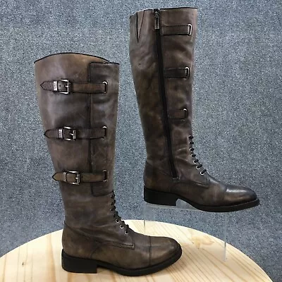 Buy Vince Camuto Boots Womens 7 M Fenton Knee High Tall Riding Gray Brown Leather • 55.64£