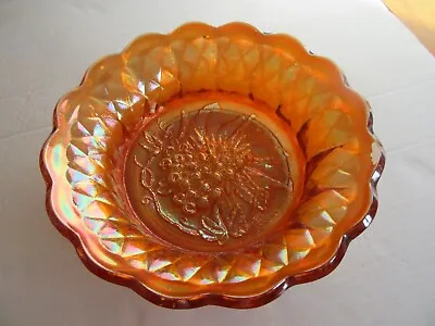 Buy Large Vintage Carnival Glass Fruit Bowl • 6.49£