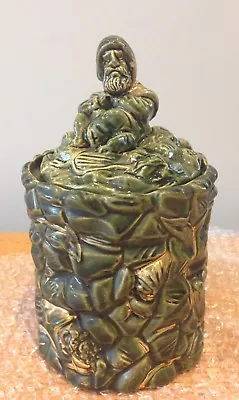 Buy Unusual Eichwald Majolica Pottery Green And Gold Tobacco Jar 1469 • 36.50£