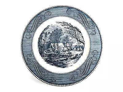 Buy Set 4 Royal China CURRIER & IVES Dinner Plate  The Old Grist Mill  Blue 10  EUC • 23.01£