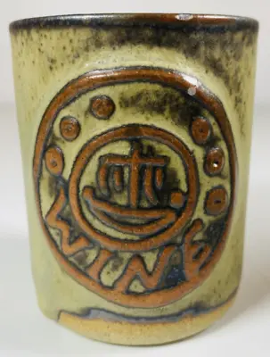 Buy Tremar Wine Cup Cornish Studio Art Pottery Vtg Beaker Goblet MCM *Rim Fleabite • 10.50£
