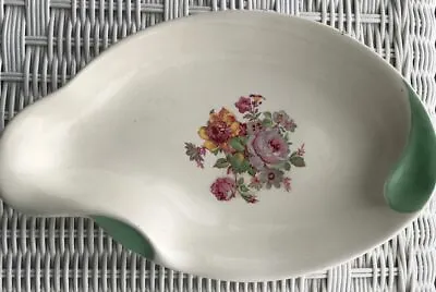 Buy Vintage Burleigh Ware Plate - 1950's - Retro Floral Design - 29cm Long • 15.16£
