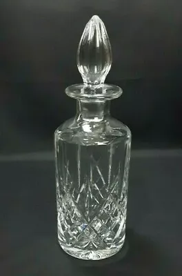 Buy Cut Crystal Cylinder Shaped Glass Decanter With Teardrop Stopper  • 28£