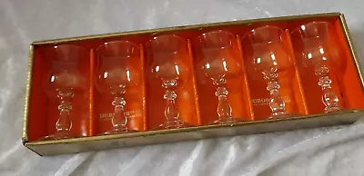 Buy Vintage Durobor Sherry / Liqueur Glasses X 6  Made In Belgium VGC • 14.99£