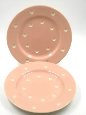 Buy 2 X T G Green Cornishware Cornish Pink Pottery Domino 7  Plate Made In England • 29.95£