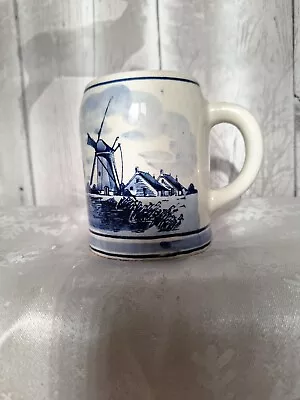 Buy Hand Painted Delft Blue Mug, Windmills Scene • 4.50£