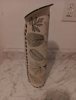Buy Freeman Ceramic Vase Studio Art Handmade And Decorated Tube Vase 14  Tall GL • 48.25£