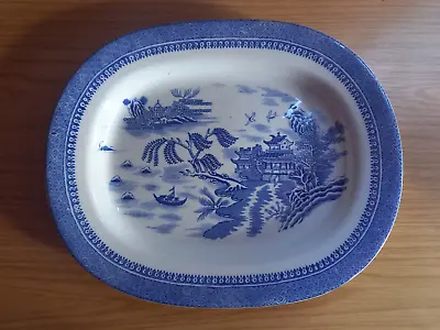 Buy Antique Cauldon Ltd, Blue And White Ching Pattern, Chinese Design Serving Plate • 25£