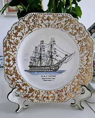 Buy Vintage Lord Nelson Decorative Victory Battle Ship Design Porcelain Plate • 19.90£