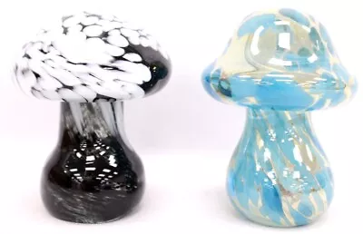 Buy Pair Of Vtg MDINA Maltese ART GLASS Mushroom TOADSTOOL Paperweights 3.5  - H63 • 9.99£