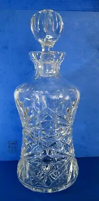 Buy Cut Glass Crystal Waisted  Decanter - Fans And Diamonds • 18.25£