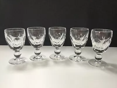 Buy Set Of 5 WATERFORD CRYSTAL KATHLEEN PORT, SHERRY Or LIQUOR GLASSES - Mint Cond. • 29.99£