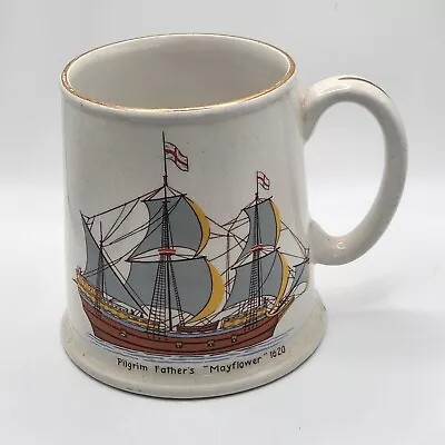 Buy Collectible Old Foley James Kent Pilgrim Fathers Mayflower Ceramic Tankard • 11.99£