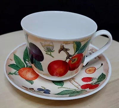 Buy Roy Kirkham  Parchment Fruit  Vintage Cup & Saucer Set [Mug Box 7] • 7.50£