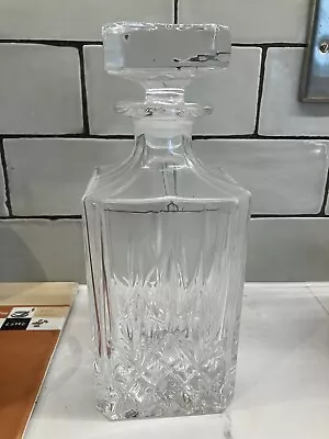 Buy Heavy Vintage Cut Glass Whisky Decanter With Stopper • 10£