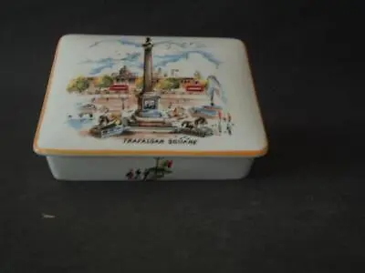 Buy H J Wood Pottery Vintage Trinket Box With 60s Trafalgar Square Scene • 18.99£