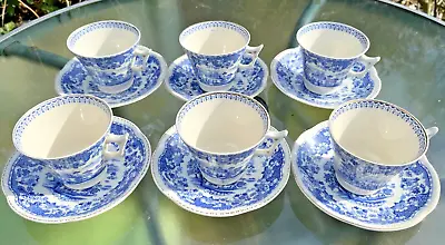 Buy Antique Blue & White China Ware Woods “ Seaforth “ 1 Tea Cup & Saucer Vintage • 9.99£
