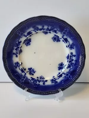 Buy Antique Flow Blue 9  Floral China Plate  • 14.23£