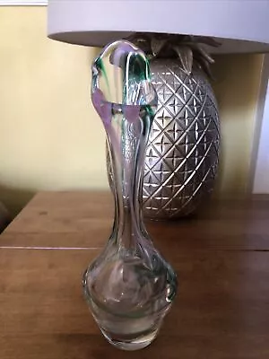 Buy Retro Mid Century Glass Bud Vase With Swirl Design • 35£