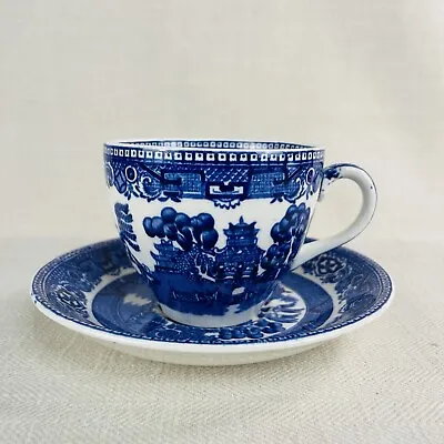 Buy Alfred Meakin Old Willow Cup Saucer Duo • 10.12£